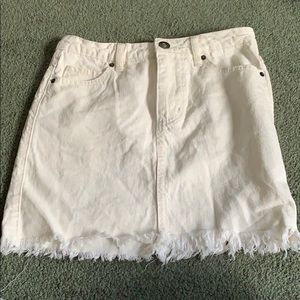 white jean skirt